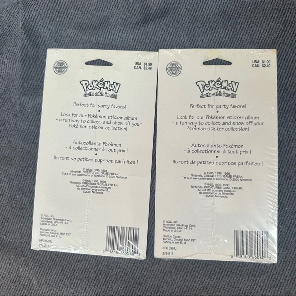 Vintage Pokemon stickers new 2 packs